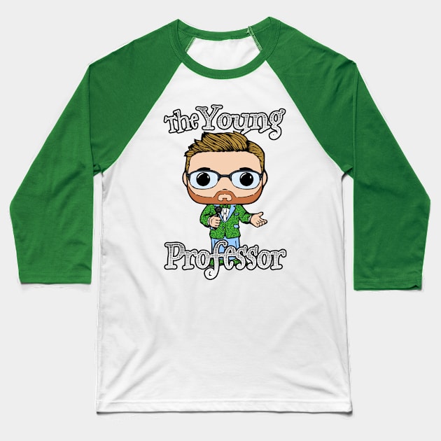 Young Professor Turtle Green Baseball T-Shirt by The Young Professor